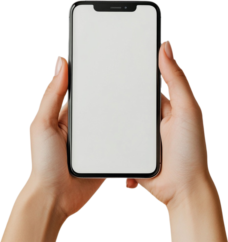 A hand holding a phone showing a TaxyAI alert